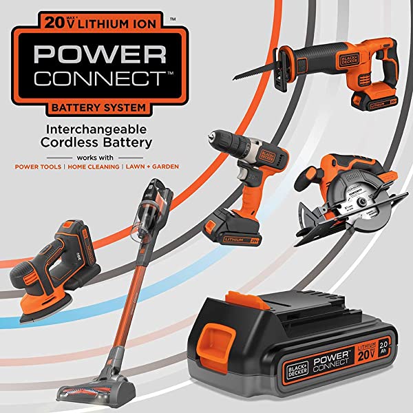 BLACK+DECKER 20V MAX Drill & Home Tool Kit, 34 Piece (BDCD120VA) , Orange Drill Project Kit