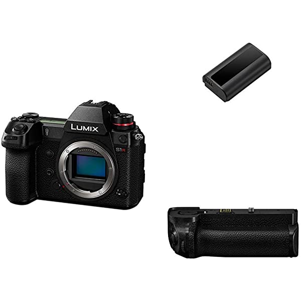 Panasonic LUMIX S1R Full Frame Mirrorless Camera with 47.3MP MOS High Resolution Sensor, 24-105mm F4 L-Mount S Series Lens, 4K HDR Video and 3.2” LCD - DC-S1RMK w/ 24-105mm Base