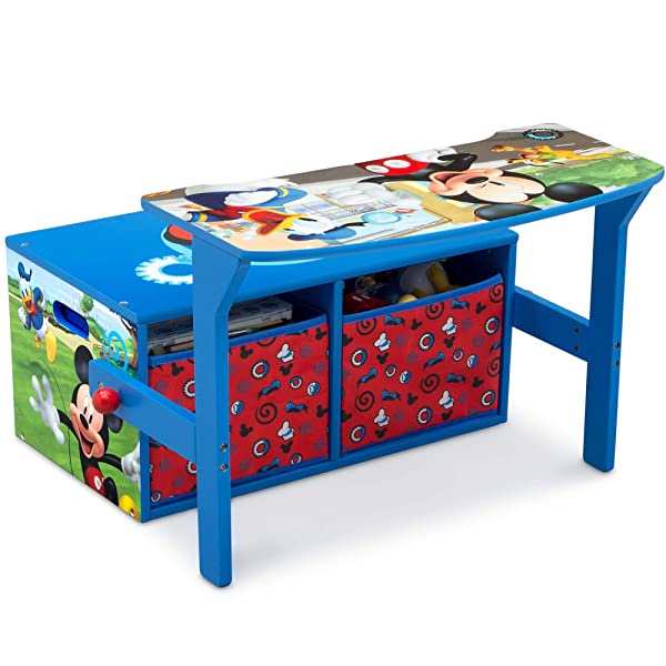 Delta Children MySize Kids Convertible Activity Bench, Bianca White Bianca White MySize