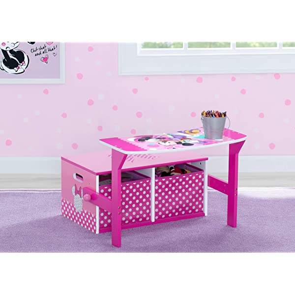 Delta Children MySize Kids Convertible Activity Bench, Bianca White Bianca White MySize