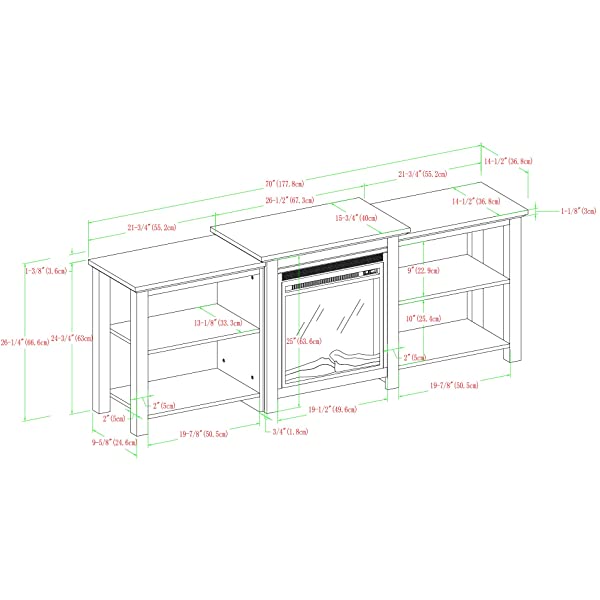 Walker Edison Wren Classic 4 Cubby TV Stand for TVs up to 65 Inches, 58 Inch, Black Black 58 InchTV Stand