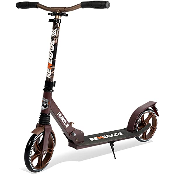 Hurtle Scooter – Scooter for Teenager – Kick Scooter – 2 Wheel Scooter with Adjustable T-Bar Handlebar – Folding Adult Kick Scooter with Alloy Anti-Slip Deck Pink