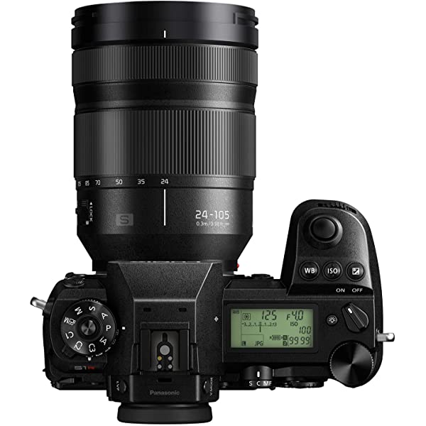 Panasonic LUMIX S1R Full Frame Mirrorless Camera with 47.3MP MOS High Resolution Sensor, 24-105mm F4 L-Mount S Series Lens, 4K HDR Video and 3.2” LCD - DC-S1RMK w/ 24-105mm Base