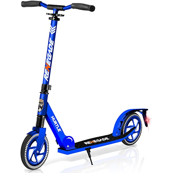 Hurtle Scooter – Scooter for Teenager – Kick Scooter – 2 Wheel Scooter with Adjustable T-Bar Handlebar – Folding Adult Kick Scooter with Alloy Anti-Slip Deck Pink