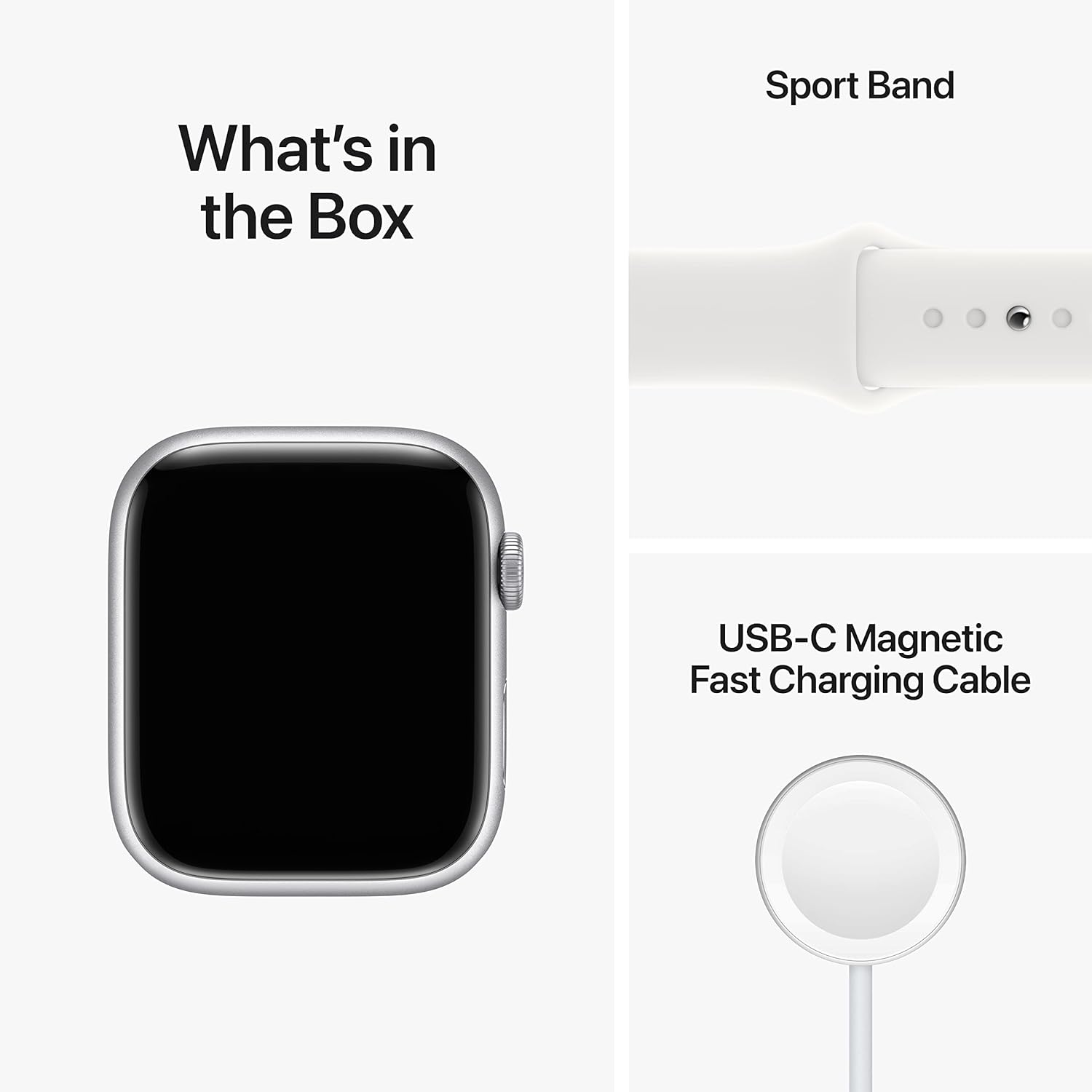 Apple Watch Series 8 (GPS) Smartwatch - (Product) Aluminum Case with (Product) Sport Band - Regular. Fitness tracker, blood oxygen and EKG app, waterproof