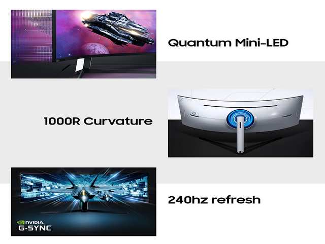 49-Inch Dual QHD (5120x1440) Gaming Monitor, 240Hz, Curved, Height Adjustable Stand