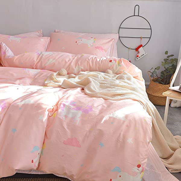 New Cartoon Animals Elephant Print Duvet Cover Sets for Kids 100% Cotton Reversible Soft 3 Pieces Kids Bedding Duvet Cover Pillowcases Kawaii Cloud Bedding Sets, Queen/Full Full/Queen (1 Duvet Cover + 2 Pillowcases) Multi A00 Elephant Bunny Balloon
