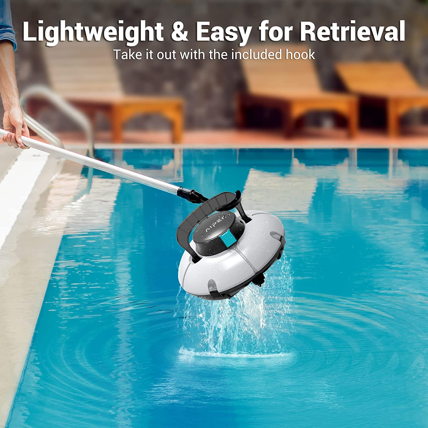 (2022 Upgrade) AIPER Cordless Robotic Pool Cleaner, Pool Vacuum with Dual-Drive Motors