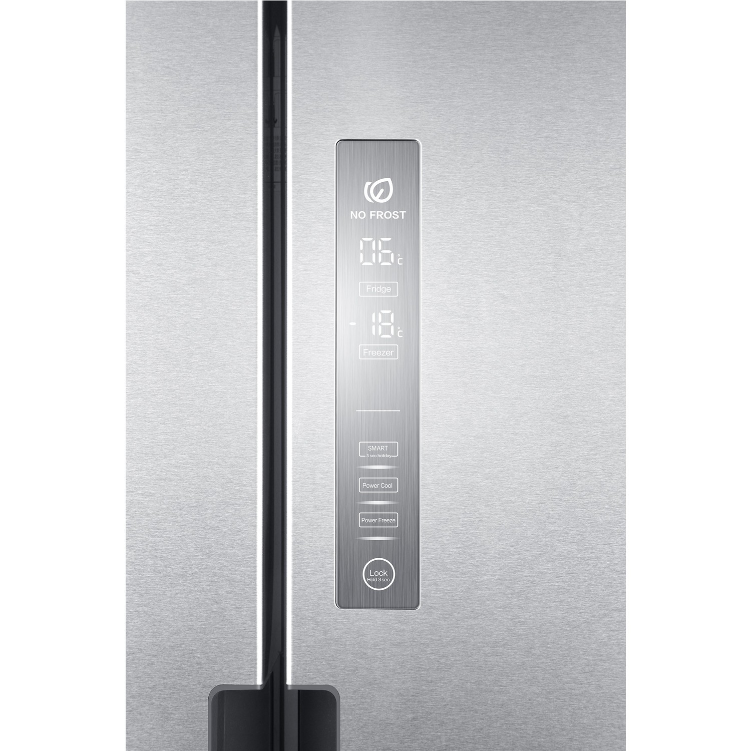 Haier 456 Litre Four Door American Fridge Freezer - Grey HTF-456DM6