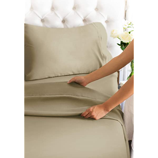 Queen Size Sheet Set - 4 Piece - Hotel Luxury Bed Sheets - Extra Soft - Deep Pockets - Easy Fit - Breathable & Cooling Sheets - Wrinkle Free - Comfy – Dark Grey Bed Sheets - Queens Sheets – 4 PC Queen Grey