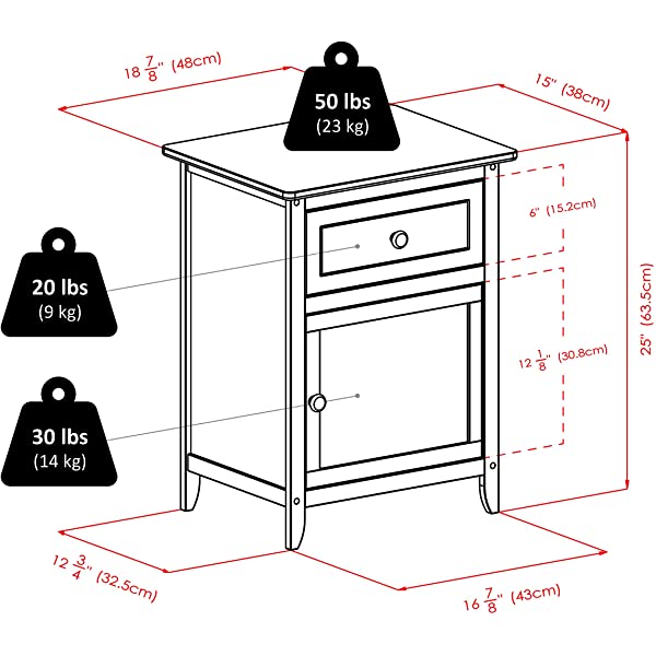 Winsome Eugene Accent Table, 18.9 inches, Espresso