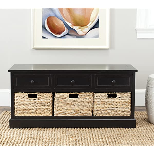 Safavieh American Homes Damien 3-Drawer Storage Unit, Dark Cherry