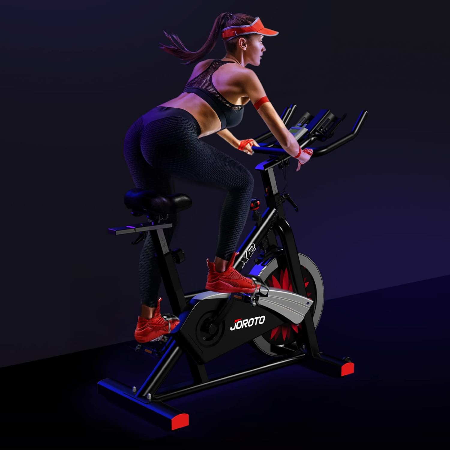 JOROTO X2 Exercise Bike for Home Use | X2PRO Bluetooth Magnetic Belt Drive Indoor Cycling Bike with 16KG Flywheel