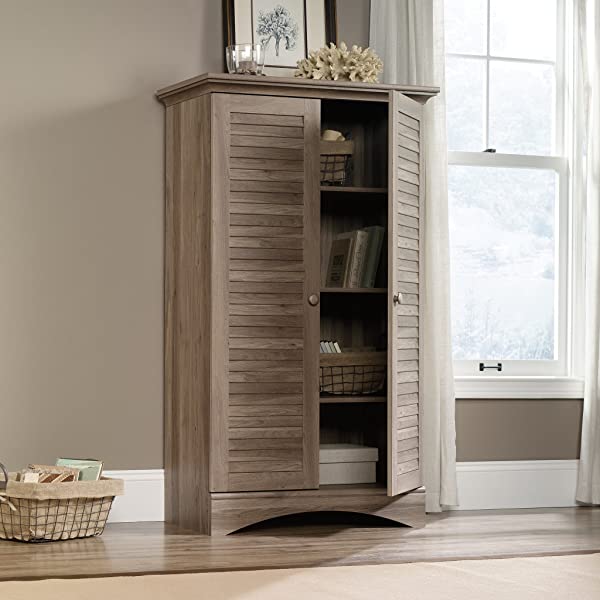 Sauder Harbor View Storage Cabinet, Antiqued Paint finish