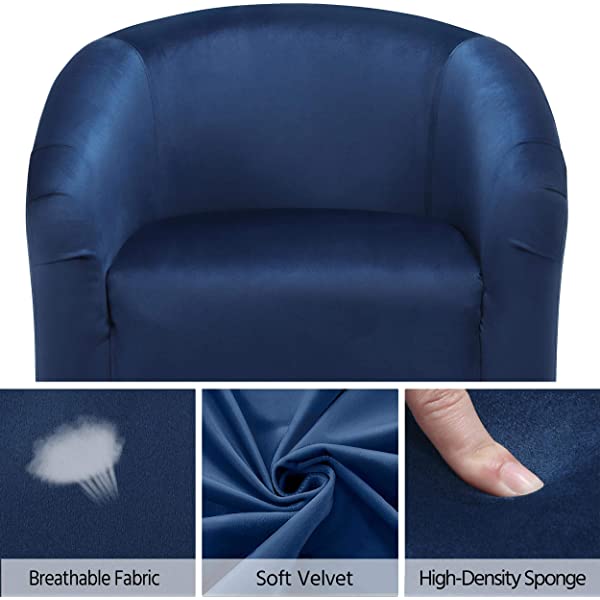 Yaheetech Set of 2 Modern Style Accent Barrel Chair Upholstered Chair Arm Chair Club Chair for Living Room Bedroom Reception Room Office Ivory