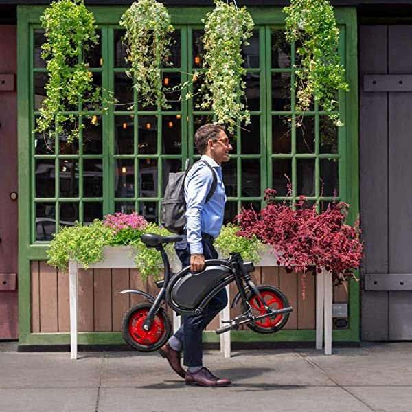 Jetson Electric Bike Bolt Folding Electric Bike, with Pegs – with LCD Display, Lightweight & Portable with Carrying Handle, Travel Up to 15 Miles, Max Speed Up to 15.5 MPH , 40″ x 20″ x 37″