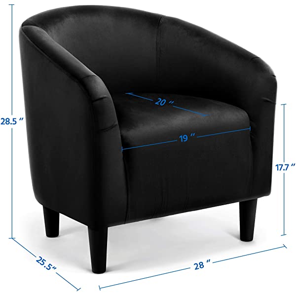 Yaheetech Set of 2 Modern Style Accent Barrel Chair Upholstered Chair Arm Chair Club Chair for Living Room Bedroom Reception Room Office Ivory