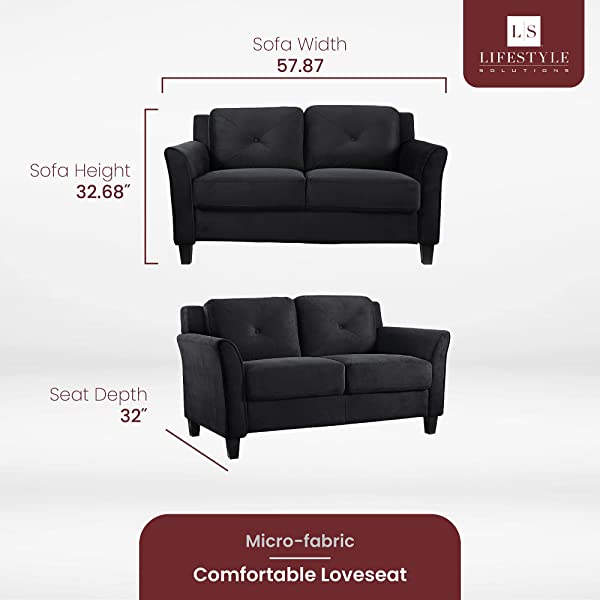 LifeStyle Solutions Grayson Love Seats, 57.87