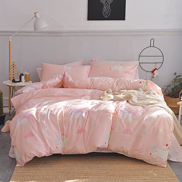 New Cartoon Animals Elephant Print Duvet Cover Sets for Kids 100% Cotton Reversible Soft 3 Pieces Kids Bedding Duvet Cover Pillowcases Kawaii Cloud Bedding Sets, Queen/Full Full/Queen (1 Duvet Cover + 2 Pillowcases) Multi A00 Elephant Bunny Balloon