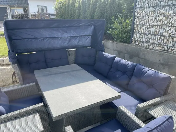 【Home&Garden】XXL Lounge Set WHD 207x162x256 Seating Group Garden Lounge Set