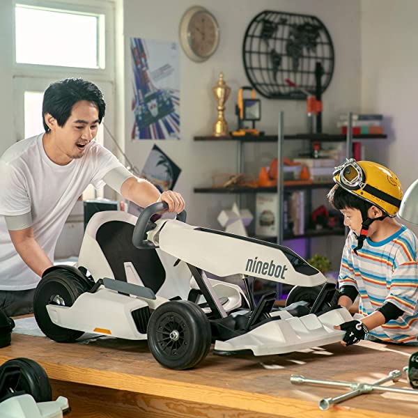 Segway Ninebot Electric GoKart Pro and Gokart Bundle, Outdoor Race Pedal Go Karting Car for Kids and Adults, Adjustable Length and Height, Ride On Toys Gokart Pro (with Ninebot S MAX)