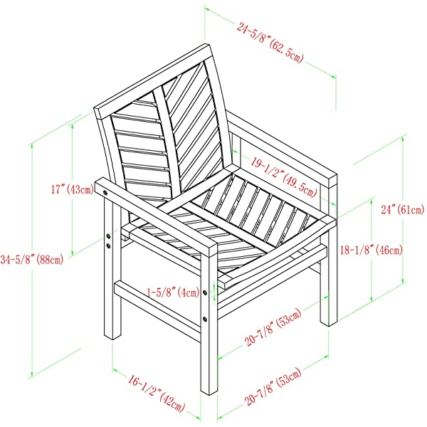 Walker Edison 5 Person Outdoor Wood Chevron Patio Furniture Dining Set Table Chairs Bench All Weather Backyard Conversation Garden Poolside Balcony, 4 Piece, Brown Brown 4 Piece Dining Set