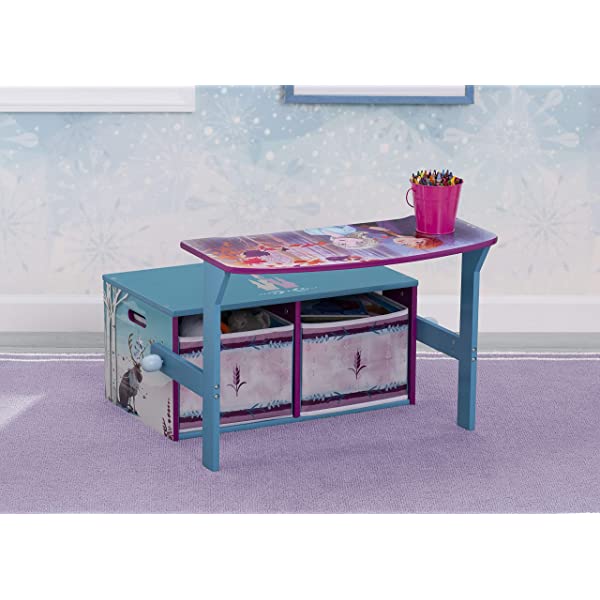 Delta Children MySize Kids Convertible Activity Bench, Bianca White Bianca White MySize