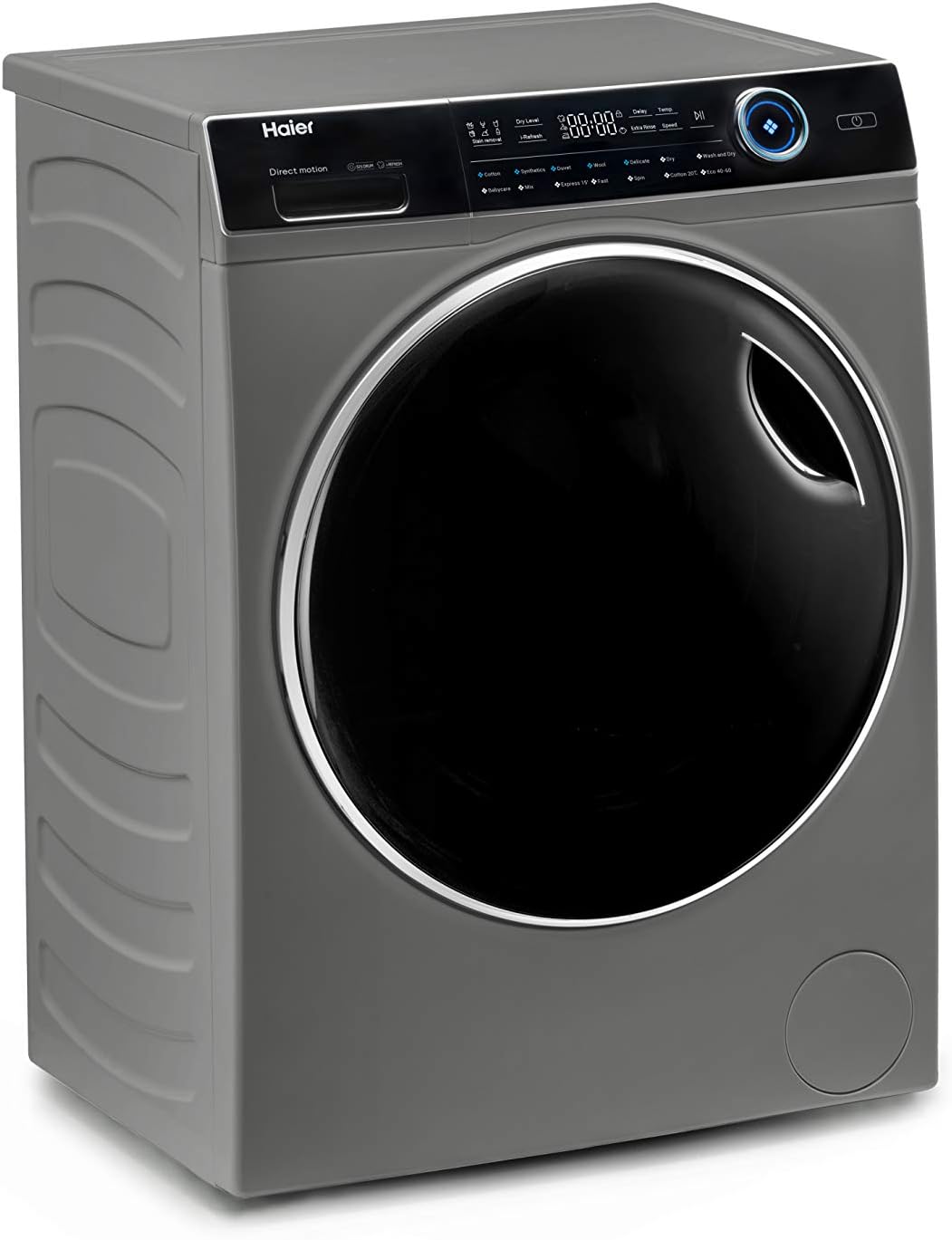 Haier HWD100-B14979S Freestanding Washer Dryer, Direct Motion and LED Display, 1400RPM 10kg/6kg Load, Graphite [Energy Class D]