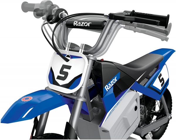 MX350 Dirt Rocket Electric Motocross Off-road Bike for Age 13+, Up to 30 Minutes Continuous Ride Time, 12″ Air-filled Tires, Hand-operated Rear Brake, Twist Grip Throttle, Chain-driven Motor