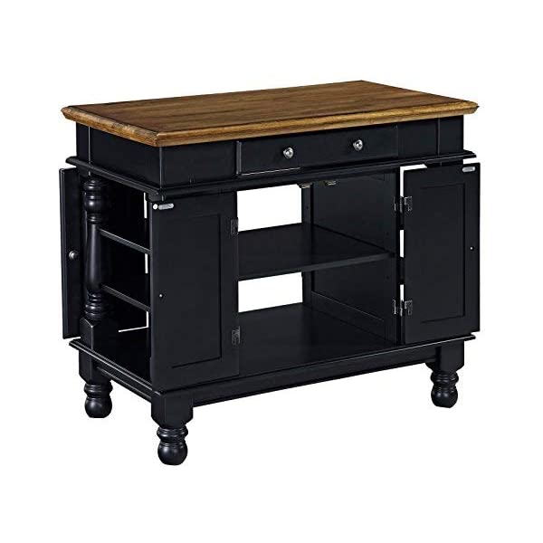 Homestyles Kitchen Island Americana Dual Side Storage Cabinet, 36 Inches High by 42 Inches Wide, Antique White